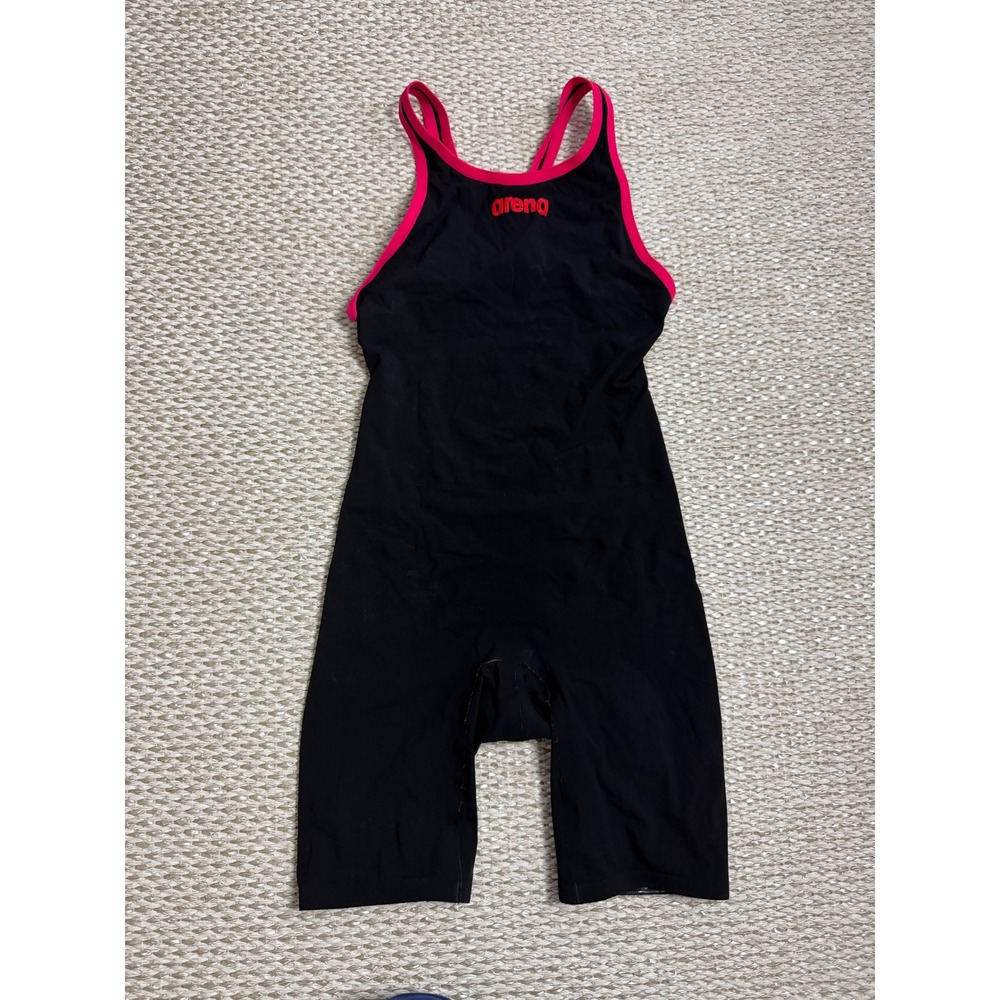 Arena Powerskin Carbon Technical Racing Swimsuit Kneeskin Black Pink Womens 28